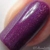 Macro of "Love Always" Holographic Topper over "Kiss Tell"

Swatch by CDB Nails