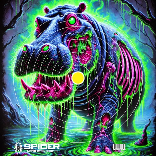 Black Light Zombie Target Hippo