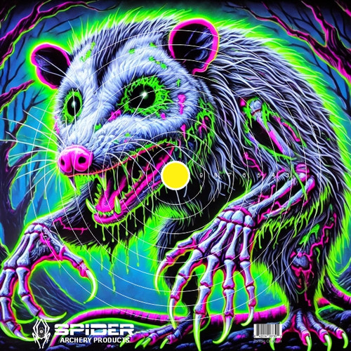 Black Light  Zombie Target Opossum
