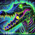 Black Light Zombie Target Crocodile