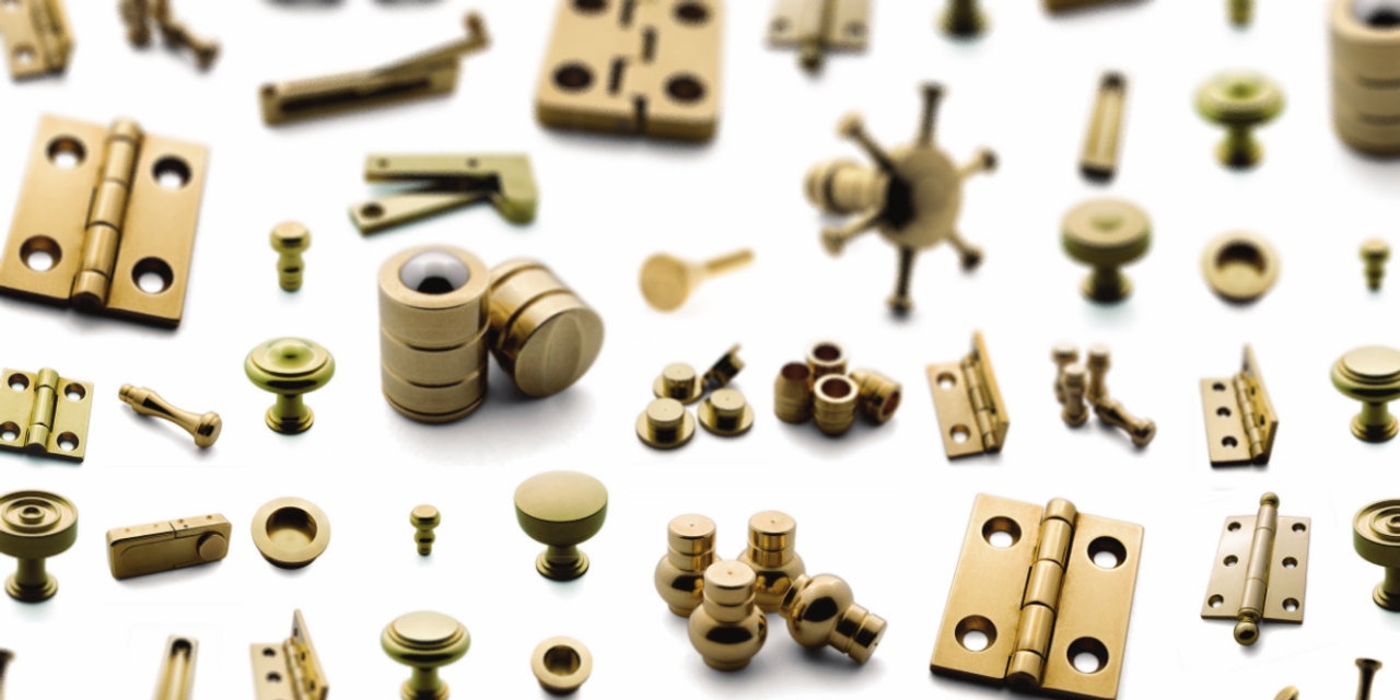 Brusso Solid Brass Small Box Stop Hinges