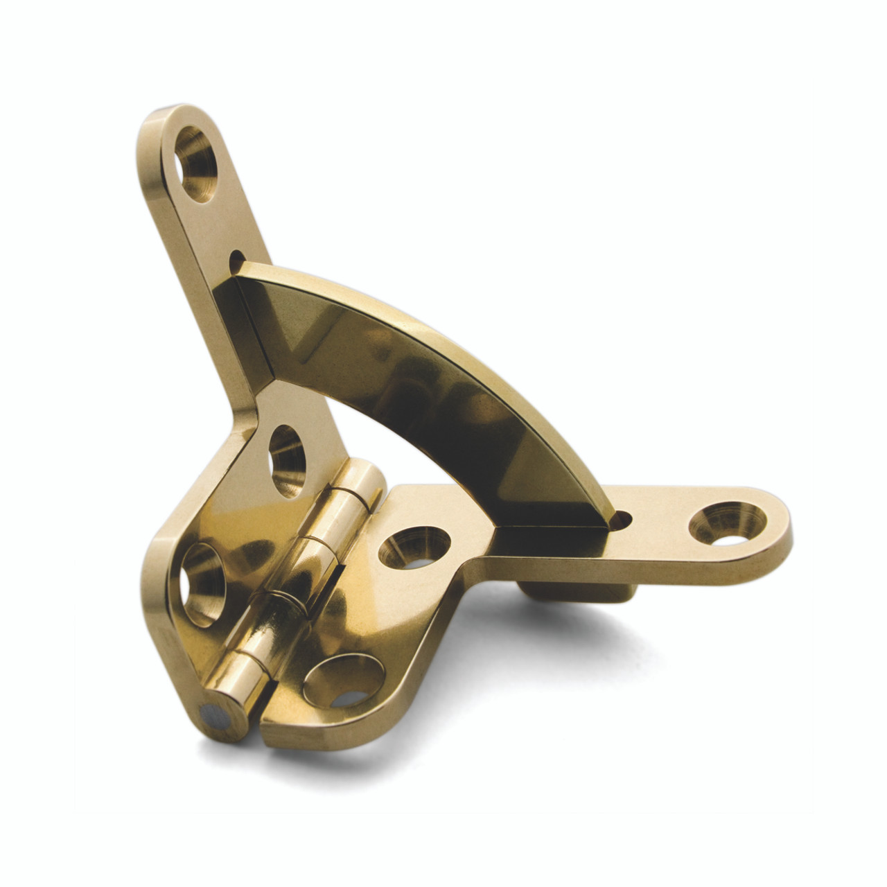 Large Solid Brass Quadrant Hinges, Antique Brass, Pair by Rockler