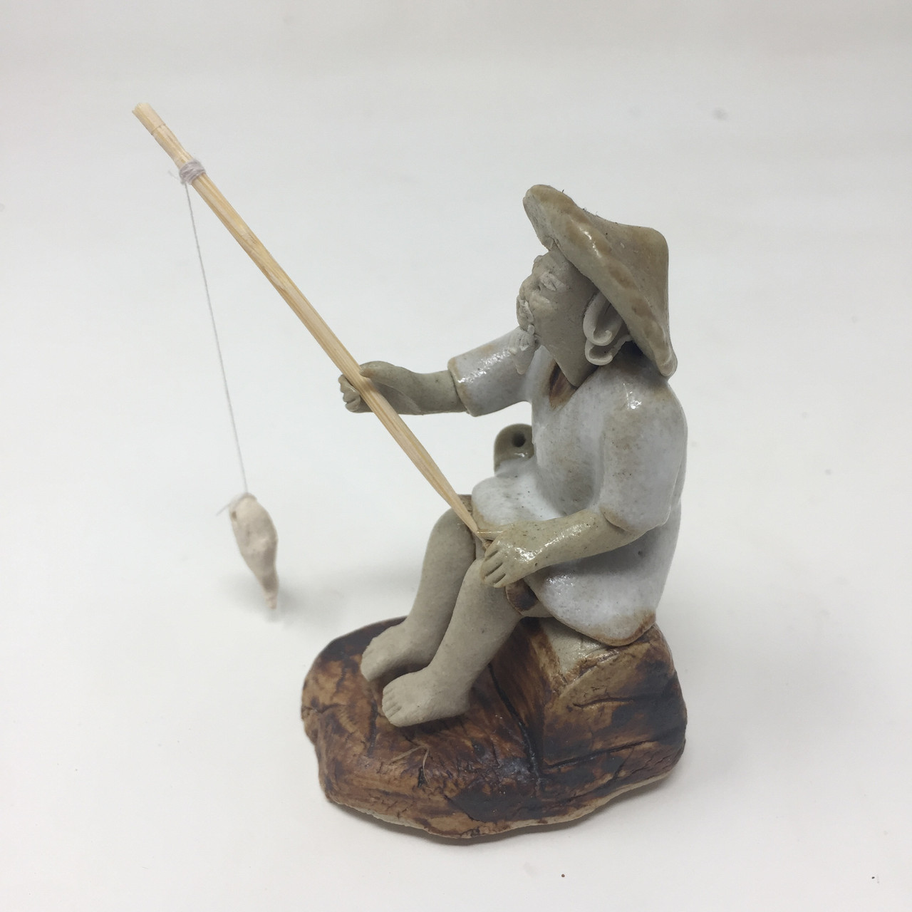 Chinese Figurine - Man Sitting Fishing