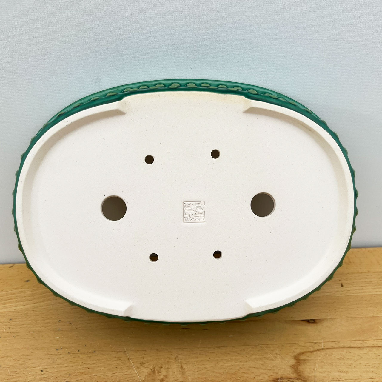 12-Inch Glazed Yixing Ceramic Bonsai Pot (No. 2513)