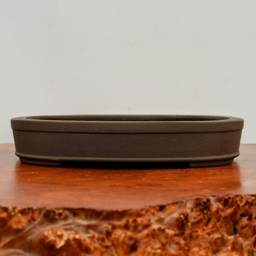 Japanischer Tokoname Bonsai-Topf – Größe TC6, 18,6 X 8,7 Cm, Aus Hochporöser Tonerde, Mit Drainageloch