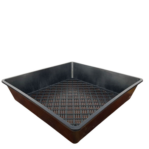 18 inch square Tinyroots propagation tray in matte black plastic