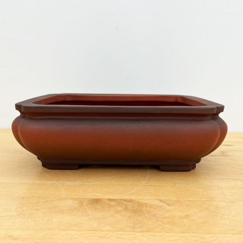 10-Inch Unglazed Yixing Ceramic Bonsai Pot (No. 2530)