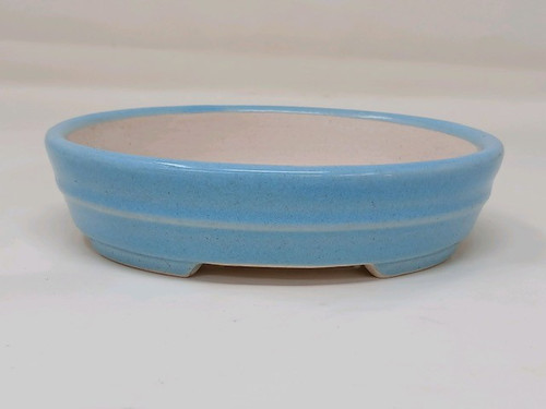 5" Light Blue Glazed Yixing Bonsai Pot (No. 2016-G)