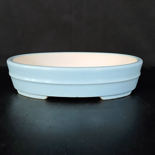 8" Light Blue Glazed Yixing Bonsai Pot (No. 2340c)