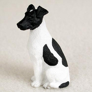Fox Terrier Blk & Wht Bonsai Figurine | bonsaioutlet.com