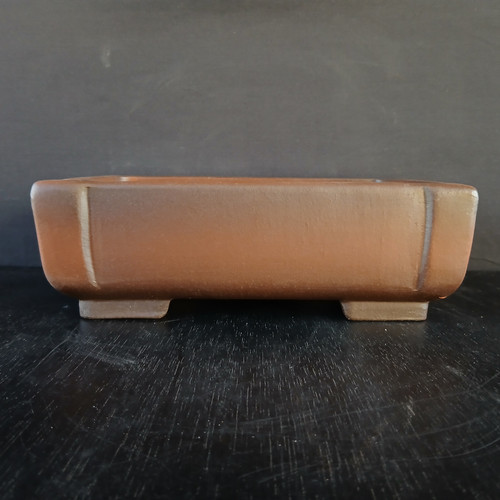 10-Inch Unglazed Rectangle Yixing Ceramic Bonsai Pot (No. 1095sm)