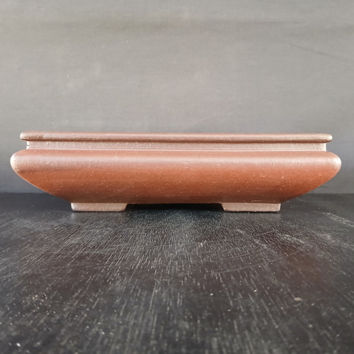 12-Inch Unglazed Rectangle Yixing Bonsai Pot (No. 2282-1)