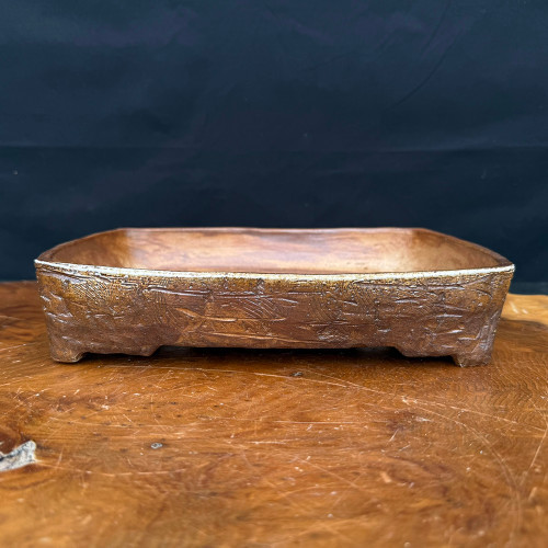 10.5-inch Rectangle Wood-Fired Handmade Bruce Lenore Pot (No. 133)