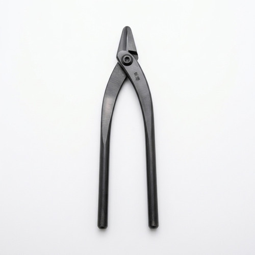 Kaneshin No. 48A bonsai jin pliers in black carbon steel on a white background