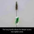 Long handled steel bonsai brush shown vertically on a light background