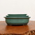 Green (oval) Glazed Bonsai Pot (7-11")