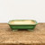 Front view of the rectangular green glazed bonsai pot, No. 1827a