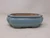 7 inch light blue glazed Yixing bonsai pot in a scalloped mokkoh shape