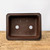 Top-down view of the rectangular unglazed shudei clay bonsai pot