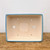 Top-down view into the light blue glazed rectangular bonsai pot