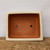Overhead view of the rectangular white glazed bonsai pot