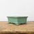 7 inch rectangular Yixing bonsai pot in celadon green with scrolled feet