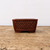 Unglazed Bigei Tokoname pot with a raised basketweave front, No. 1227
