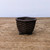 Bigei Tokoname bonsai pot with a dark brown basket-weave texture