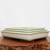 Three nested rectangular cream glazed Japanese bonsai pots, 13 to 15 inch