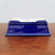 Underside of the rectangular cobalt blue glazed bonsai pot