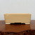 10 inch rectangular Yixing bonsai pot in a soft cream crackle glaze