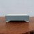 6 inch rectangular Yixing bonsai pot in a matte mottled light blue