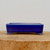 6 inch rectangular Yixing bonsai pot in a high gloss deep cobalt blue