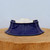 Underside of the high gloss cobalt blue glazed bonsai pot