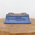 Underside of the rectangular blue glazed bonsai pot