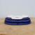 Underside of the glossy cobalt blue glazed bonsai pot