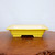 11 inch rectangular Yixing bonsai pot in a glossy yellow glaze