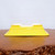 Underside of the canary yellow glazed ceramic bonsai pot