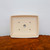 Top-down view of the cream glazed rectangular pot, cream-2069