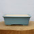 8 inch rectangular Yixing bonsai pot in a matte powder blue glaze