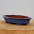 11-Inch Blue Glazed Yixing Bonsai Pot (No. 2401d)