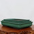 Three nested glossy teal green Japanese bonsai pots, 13 to 15 inch, No. 1529