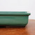 Side angle of the rectangular pot in sea-green celadon glaze