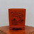 12 inch rectangular etched Yixing bonsai pot with a black landscape scene