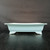 15 inch rectangular light blue glazed Yixing bonsai pot with ornate feet