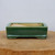 Rectangular glazed Yixing planter on a clean white background