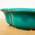Side profile of the 10 inch teal-green glazed Yixing pot