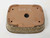 Underside of the 6 inch rectangular glazed Yixing bonsai pot