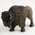 Miniature American bison figurine, hand painted, a decorative bonsai accessory