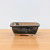 7 inch rectangular Bruce Lenore bonsai pot with a dark tenmoku glaze, No. 32